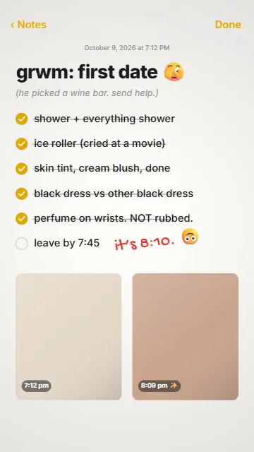 GRWM checklist
