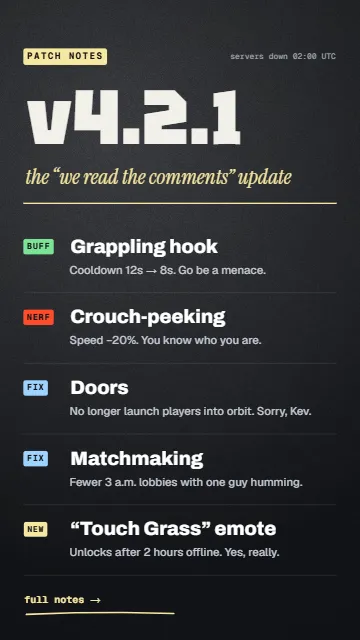 Patch notes