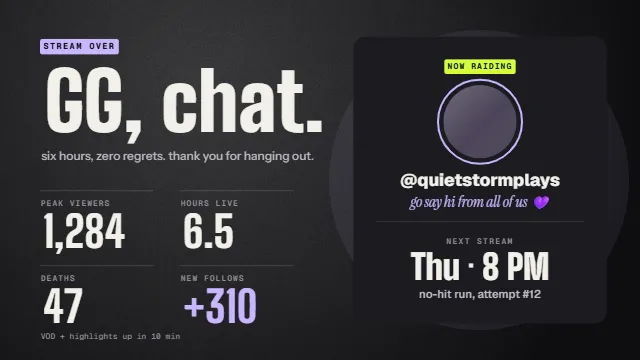 Stream ending