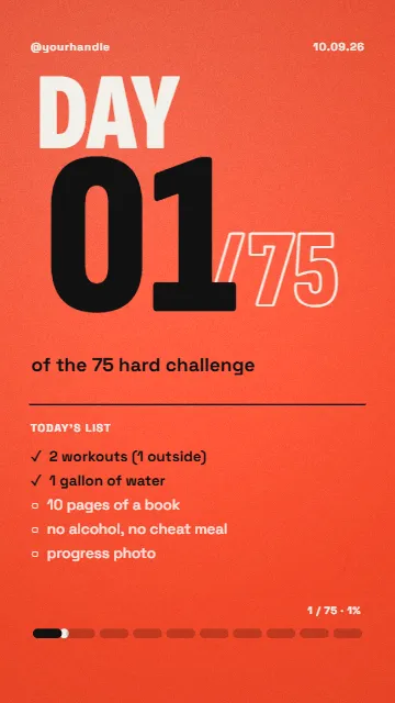 Day 1 of 75