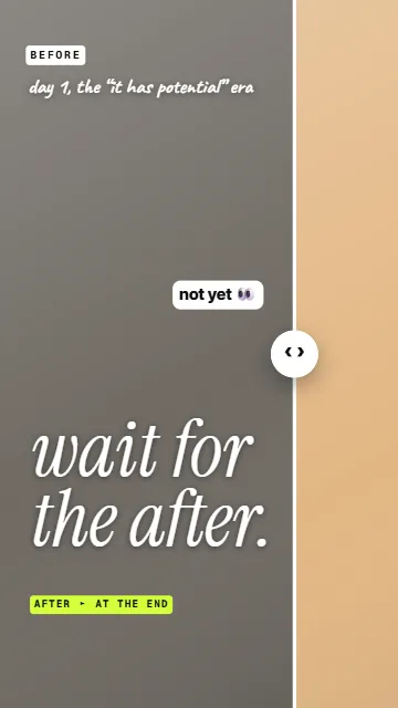 Before / after tease