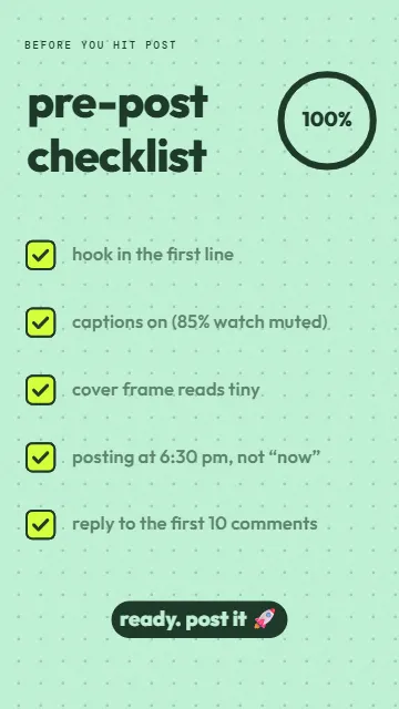 Self-ticking checklist