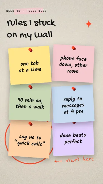 Sticky notes wall