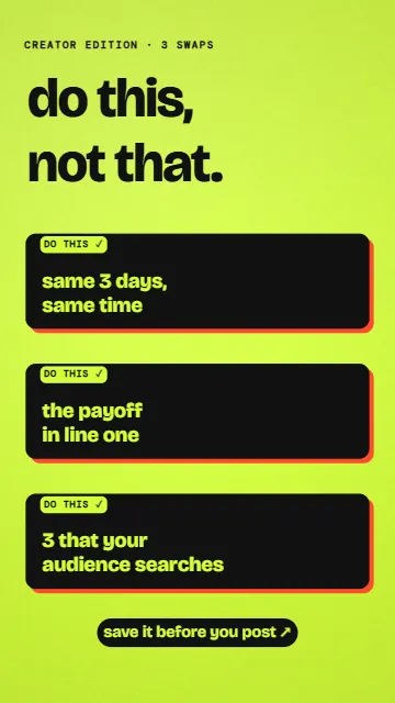 Do this, not that