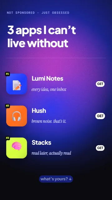 3 apps I can’t drop