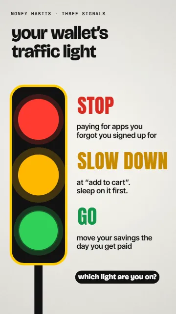 Stop, slow, go