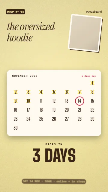 Drop calendar