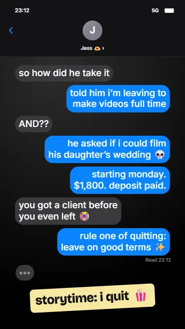 Text story