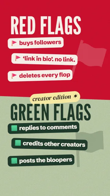 Red flag / green flag