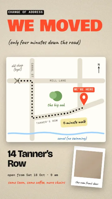 We moved map