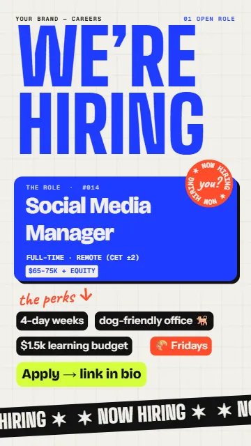 We’re hiring