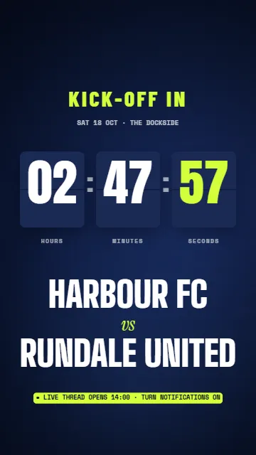 Kick-off countdown