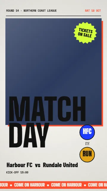 Match day poster