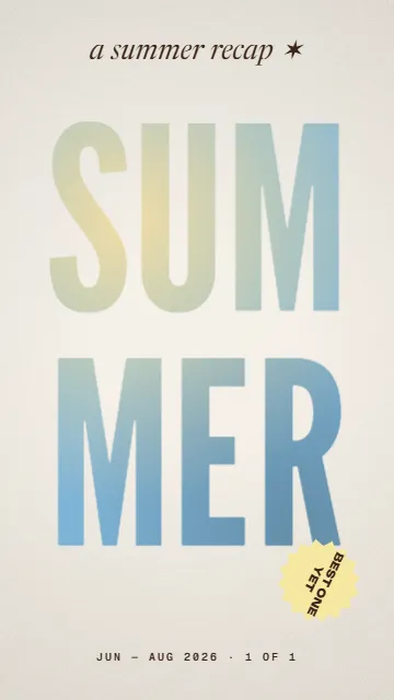 Summer in letters
