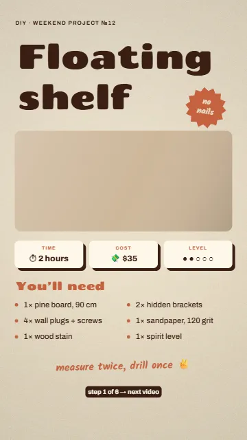 DIY recipe card