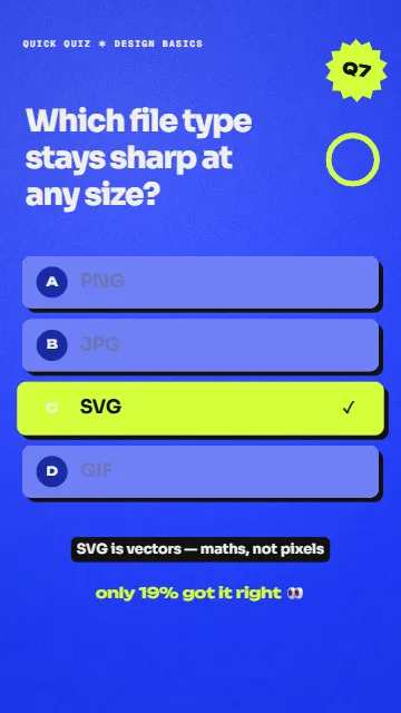Four-option quiz