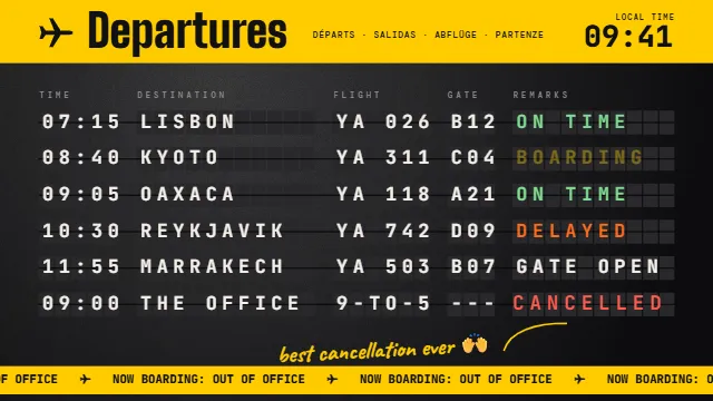 Departures board