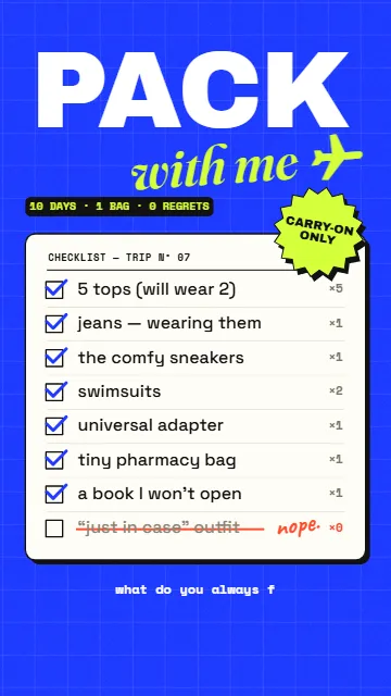 Pack with me